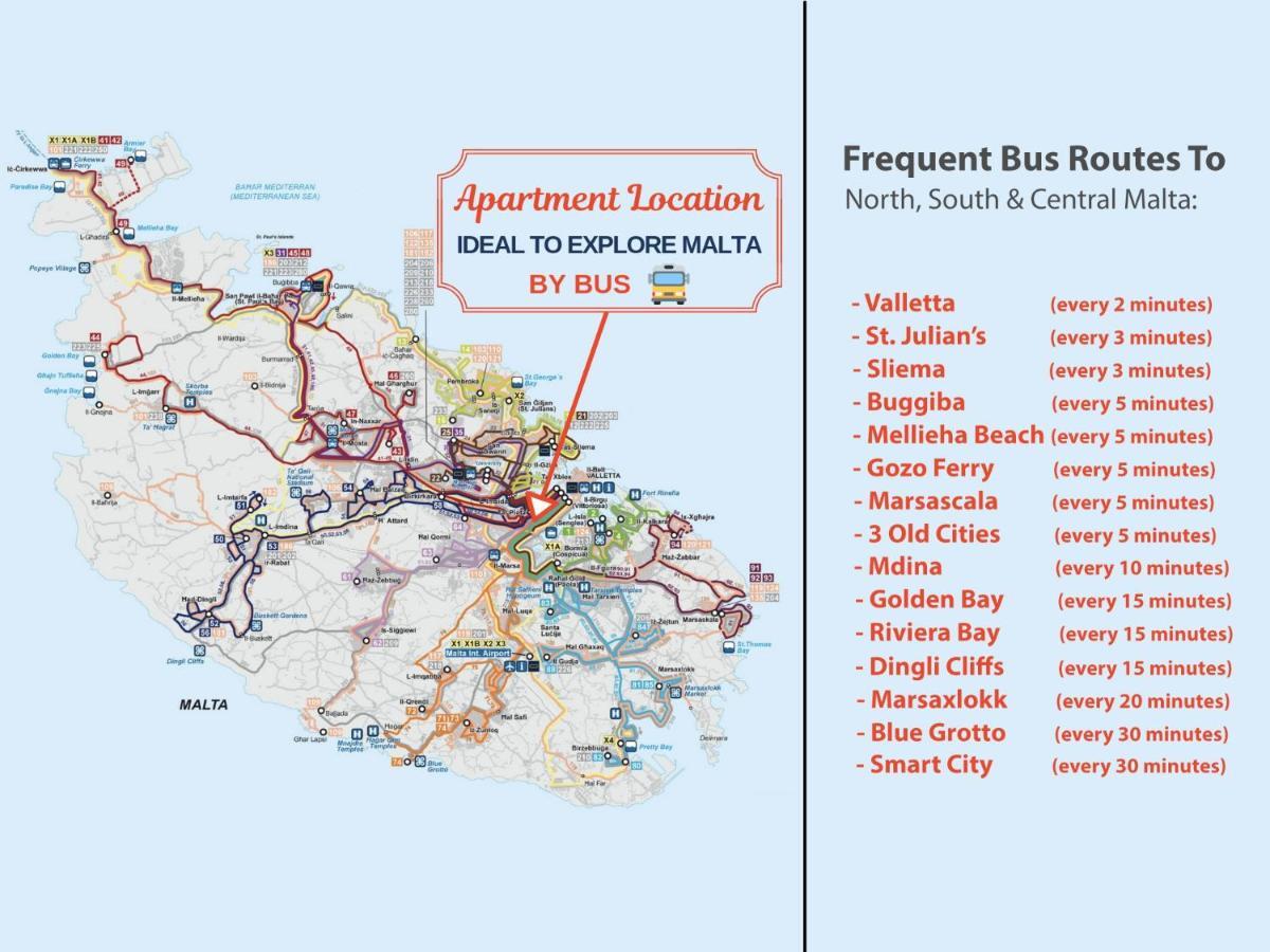 Central Rooms - Near Valletta & Sliema - Best Bus Lines Hamrun Экстерьер фото